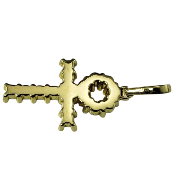 14 Karat Yellow Gold and Diamond Ankh Cross Pendant #21254 - Picture 4 of 8